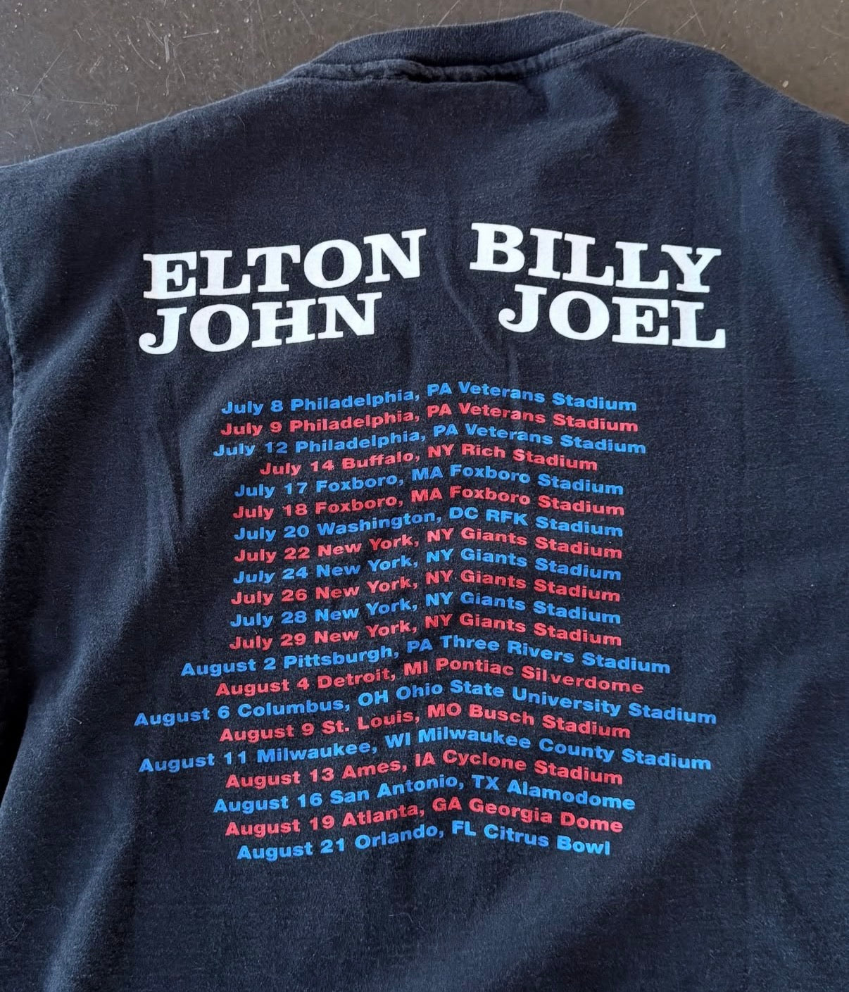 ヴィンテージ1998 Billy Joel Elton John ツアーTシャツ 90s Elton John x Billy Joel Tour Tee – Silver Star Vintage